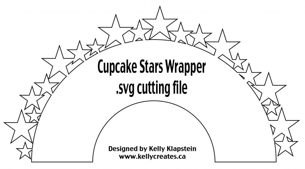 Cupcake Wrapper Stars svg