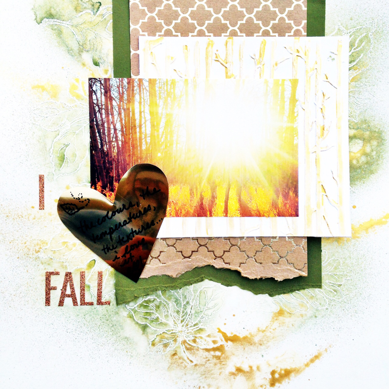 @kellycreates @bazzillbasics #scrapbooking #fall #texture #layout