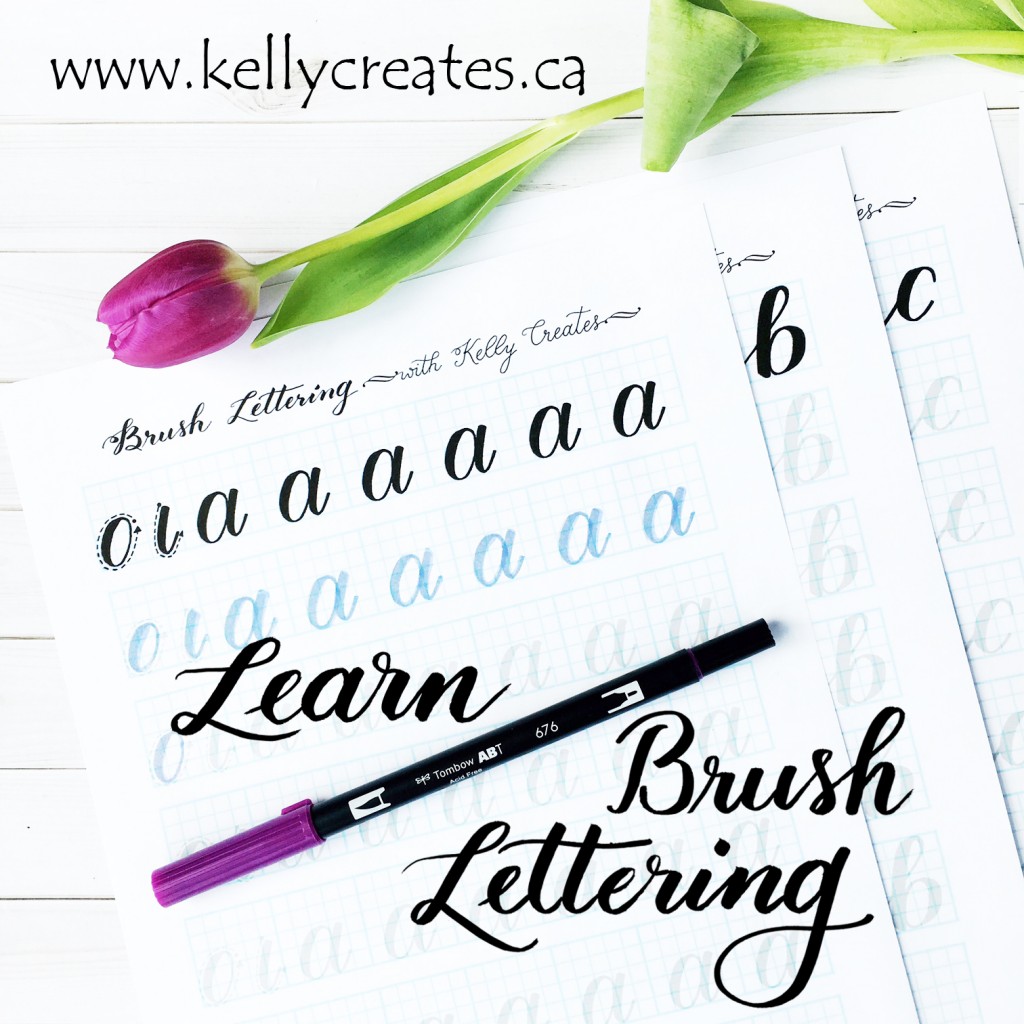 @kellycreates #brushlettering #brushcalligraphy #handlettering #guide #learn #worksheets #practice #script