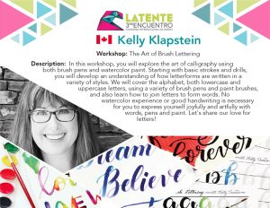 @kellycreates Learn brush lettering with brush pens and watercolor in Kelly's workshop in Cancun Mexico! #calligraphy #brushlettering #learn