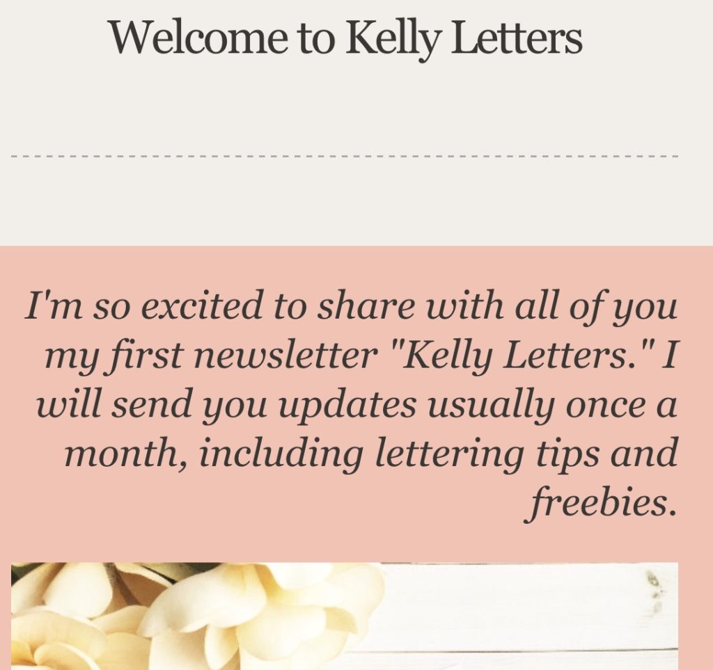 @kellycreates #newsletter #kellyletters #freebie #june #2016 #brushlettering #learn #calligraphy