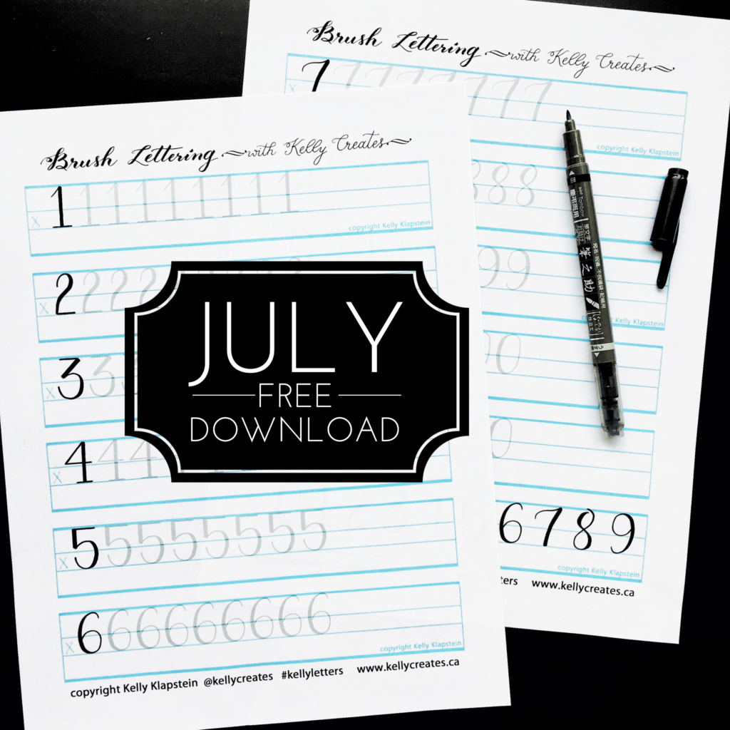 @kellycreates #brushlettering #learn #free #guide #worksheets #practice #calligraphy 