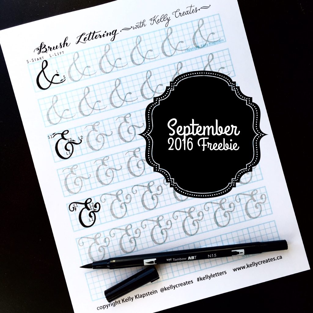 @kellycreates #free #worksheet #guide #practice #calligraphy #ampersands #sheet #lettering 