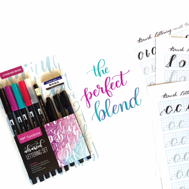 I can use my Tombow Lettering set with all of Kelly Klapstein's worksheets! Learning calligraphy is so fun and relaxing. Brush lettering is a joy! www.kellycreates.ca