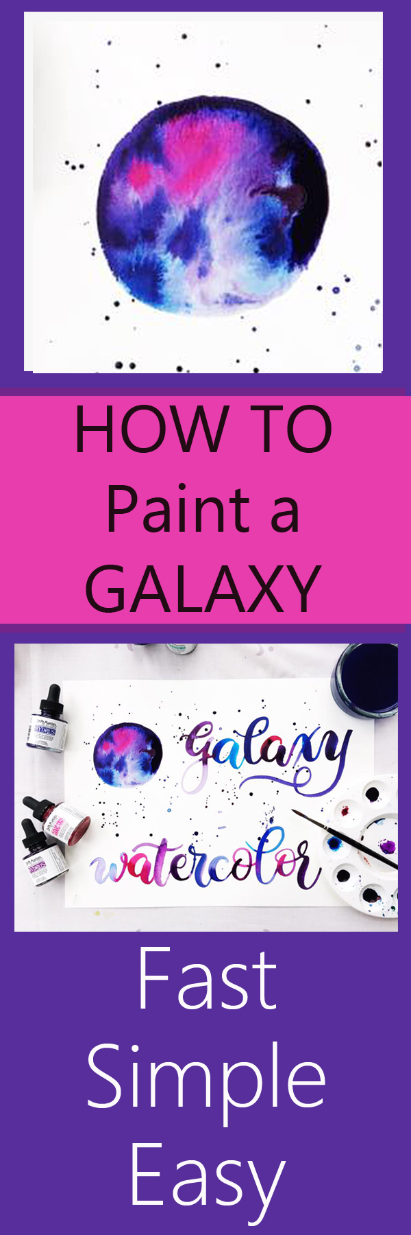 One of the best YouTube tutorials about galaxy painting I've found www.kellycreates.ca