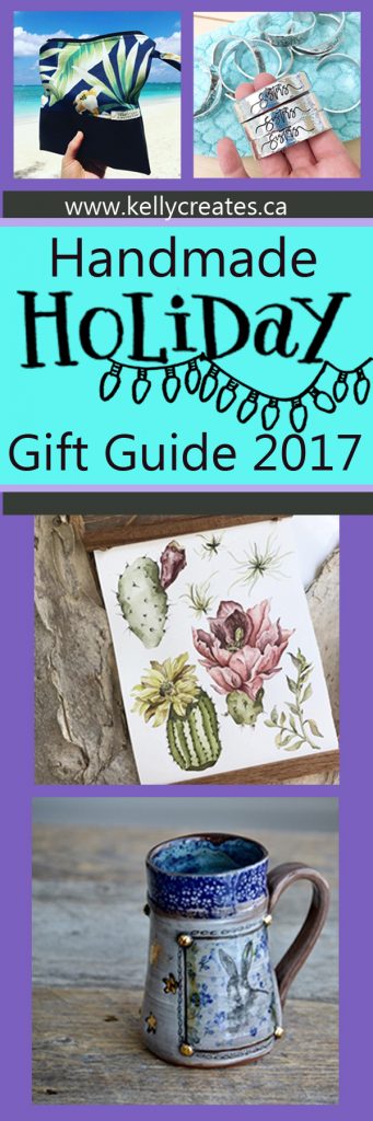 Shop small Beautiful handmade Christmas hoiday gifts guide pottery, mugs, jewelry, bags, watercolor, botanicals