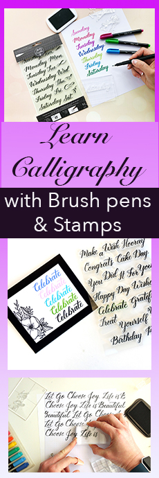 Cool new calligraphy learning technique! Stamp and Trace, for cards, planners, bujo, journals, and more.