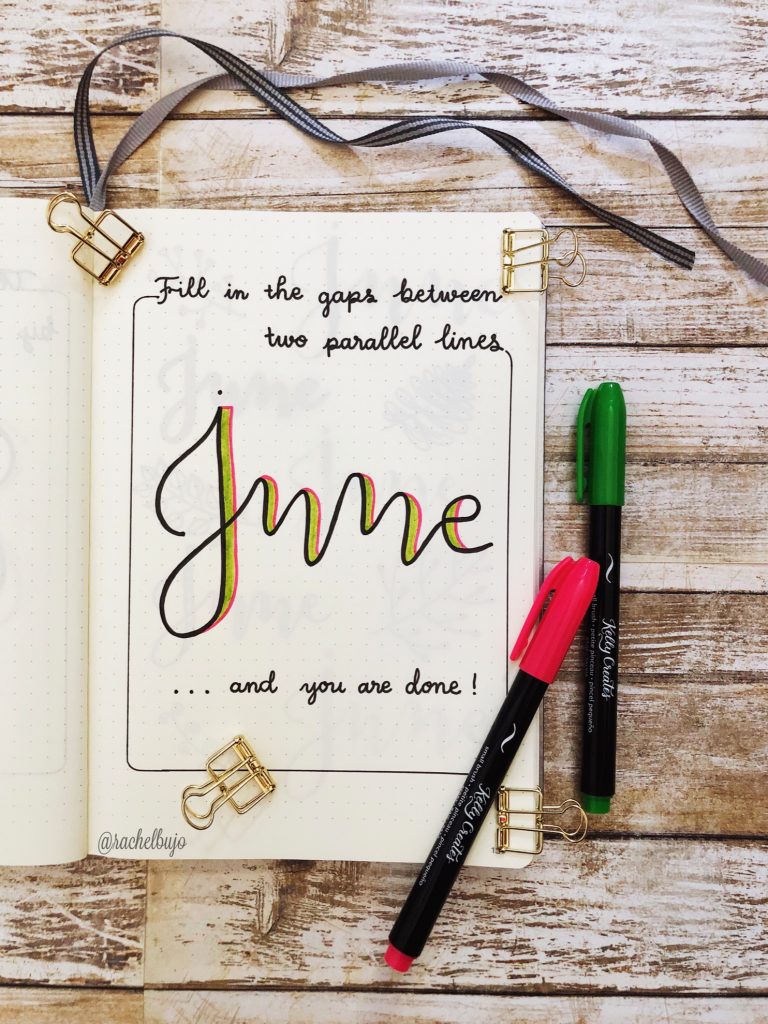 Fake or Faux calligraphy tutorial in your bullet journal or planner What a fantastic idea!