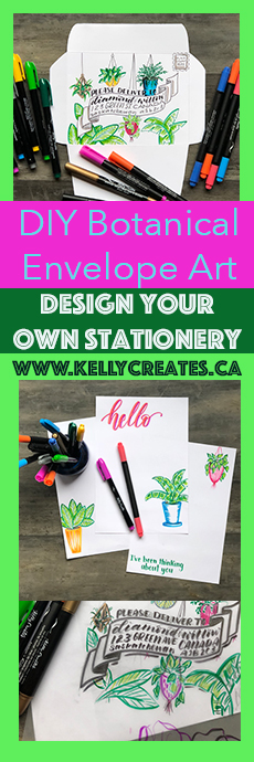 MUST TRY this Envelope Art idea using Kelly Creates pens and paper! www.kellycreates.ca 