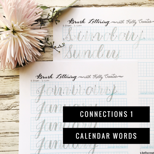 Calligraphy Tips How to Connect Strokes and Letters Kelly Creates