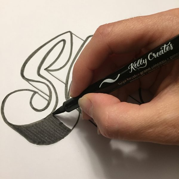 Add Dimensional Shadows to Hand Lettering – Kelly Creates