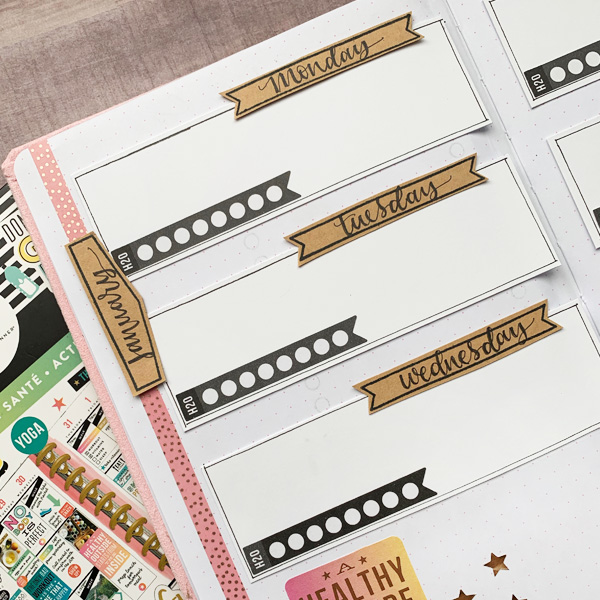 Love this pretty journal for planning goals and bujo ideas with stamps and stickers www.kellycreates.ca