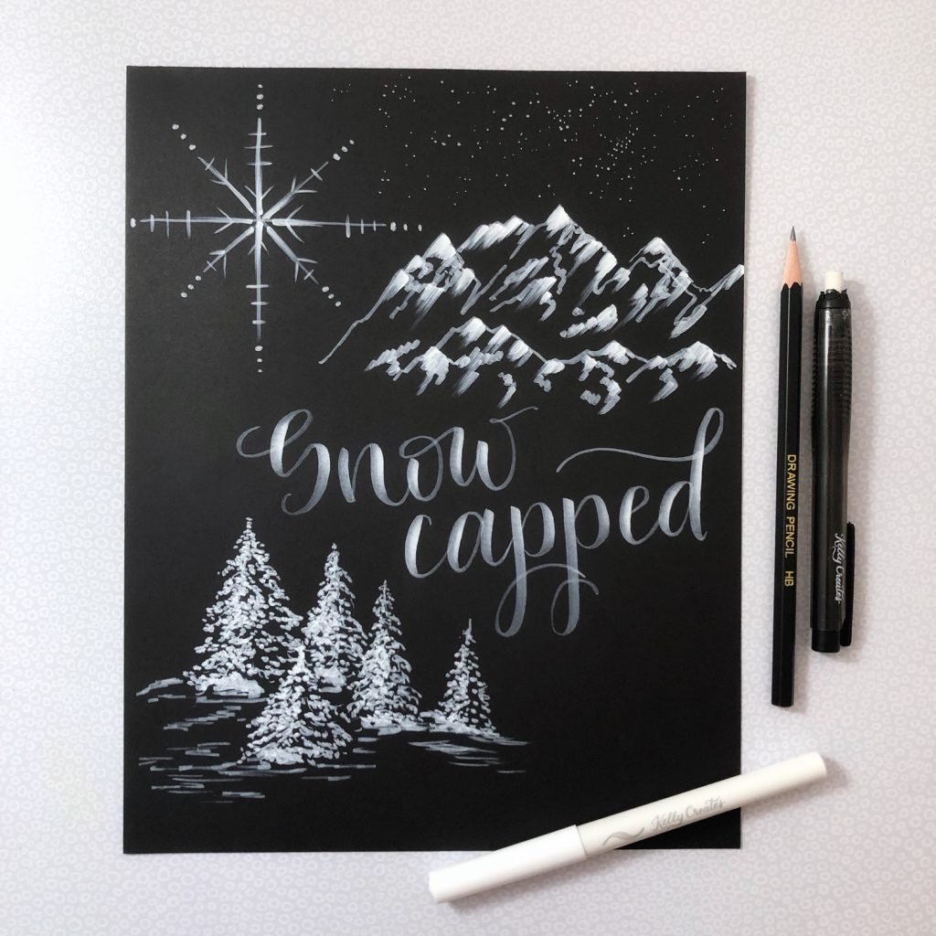 @diamondandwillow Moonlight Markers design tutorial for illustration and snow or winter effects 