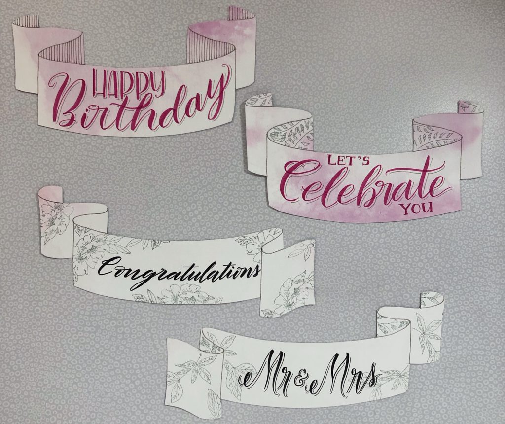 Sweet DIY cake topper tutorial with hand lettering & calligraphy by @diamondandwillow for www.kellycreates.ca 