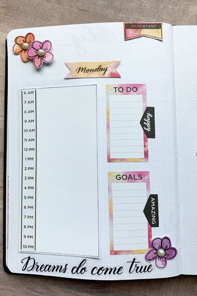 Planning with stamps and stickers in your journal www.kellycreates.ca