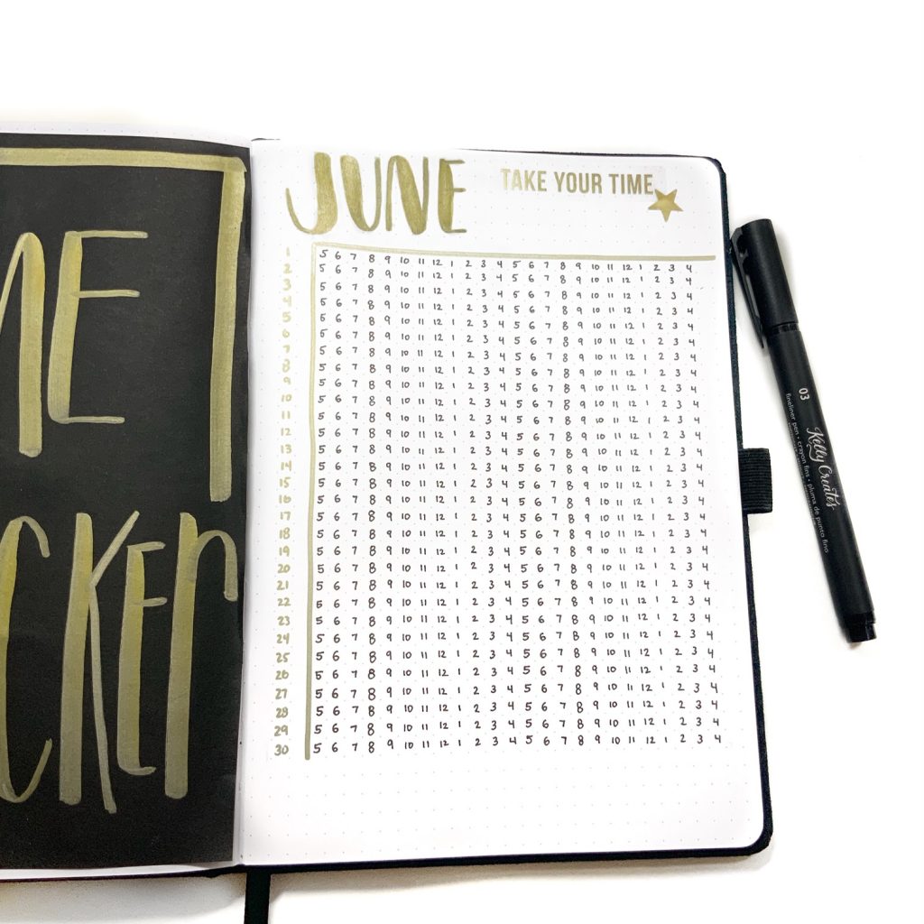 Time tracker tutorial for your bullet journal and planner www.kellycreates.ca 