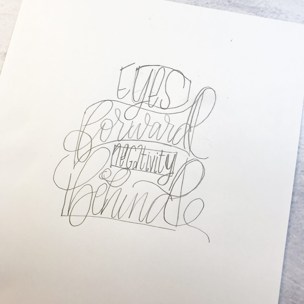 Beautiful quote for the new year 2020 hand lettering design and free tracing template to download and print www.KellyCreates.ca