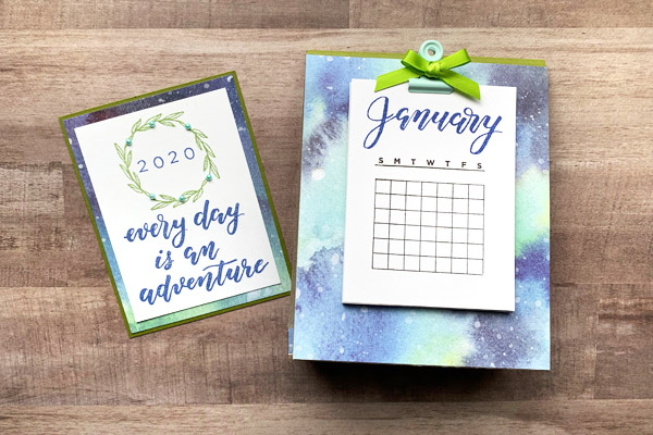 Love this easy DIY stamped calendar tutorial www.KellyCreates.ca