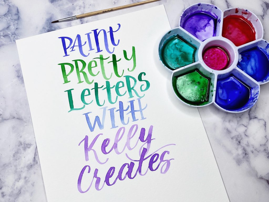 lettering workshops by Kelly Klapstein in Orlando and the USA, calligraphy and watercolor and brush pen