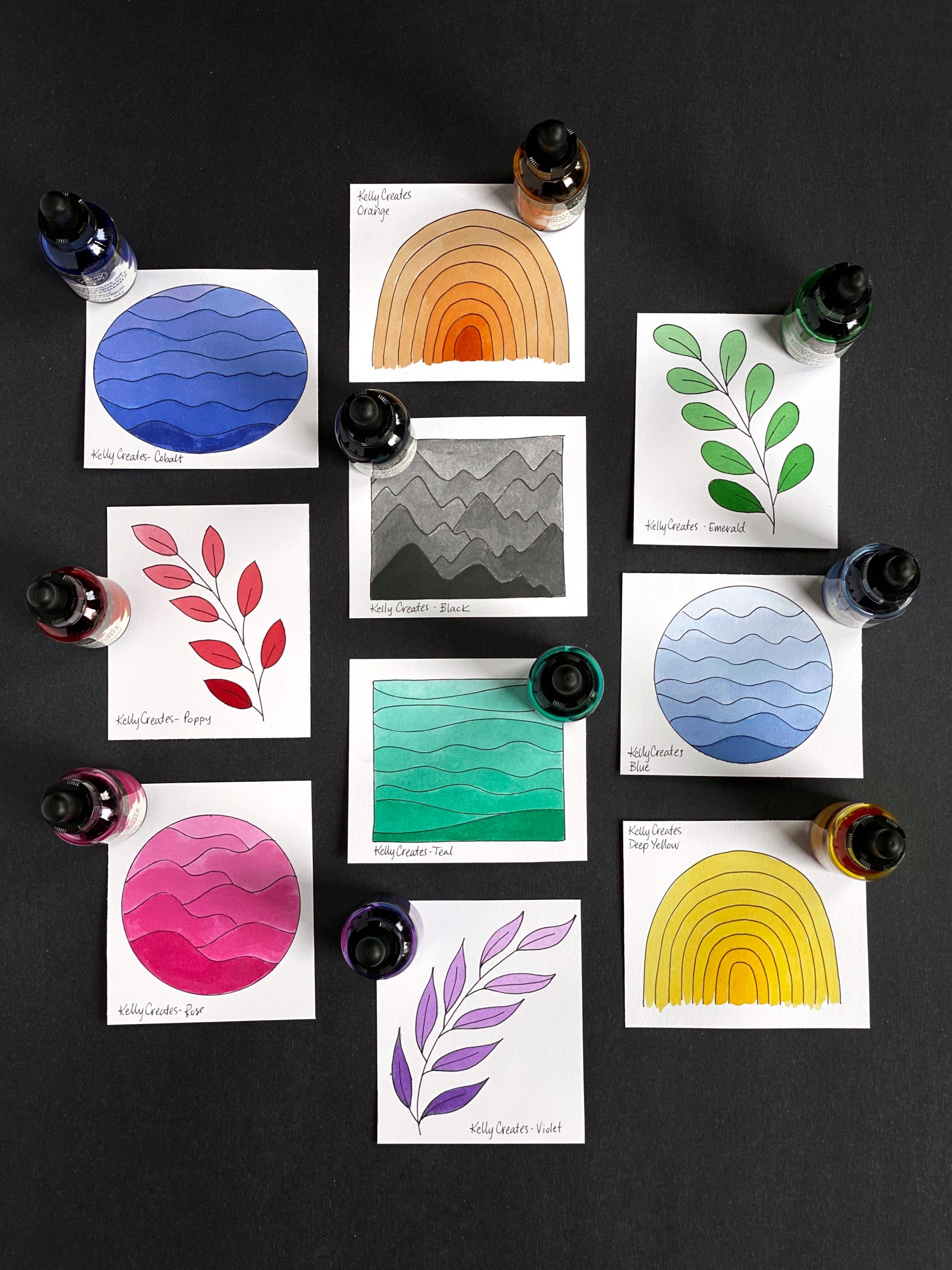 How to Paint Creative Watercolour Swatches Kelly Creates