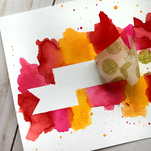 Colorful Watercolor Cards With Washi Tape – Kelly Creates