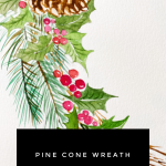 online watercolor Christmas holiday wreath workshop kellycreates.ca