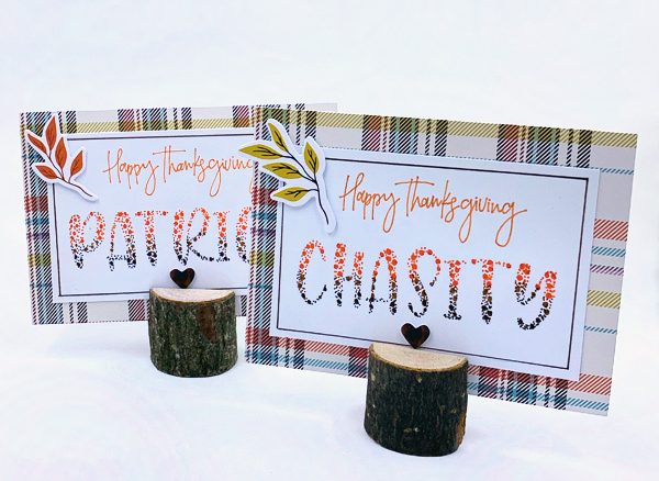 Thanksgiving place card diy with hand lettering and free printable www.kellycreates.ca