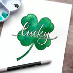 lettering with watercolor and a masking fluid pen www.kellycreates.ca