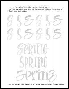 Free printable template for rainbow lettering www.kellycreates.ca