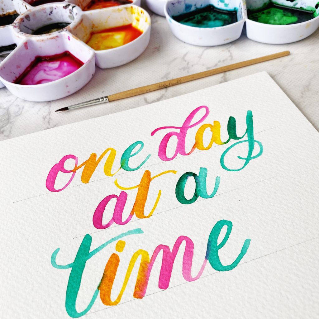 how to paint a quote with watercolor www.kellycreates.ca