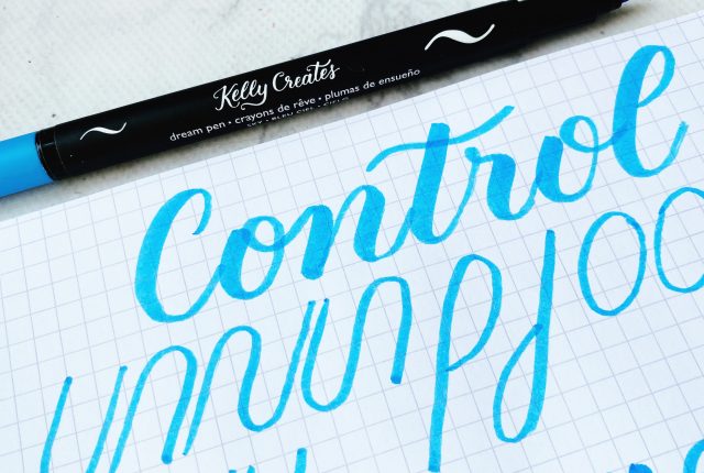 how to control your brush pen tutorial www.kellycreates.ca