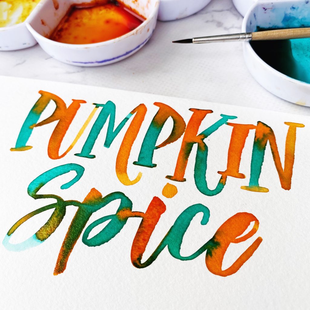 pumpkin spice lettering free printable template to download and practice www.kellycreates.ca