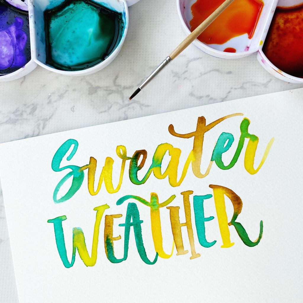 free printable download template to practice lettering sweater weather www.kellycreates.ca