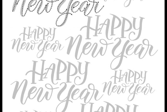 Free printable worksheet calligraphy hand lettering brush pen tracing guide www.kellycreates.ca Happy New Year