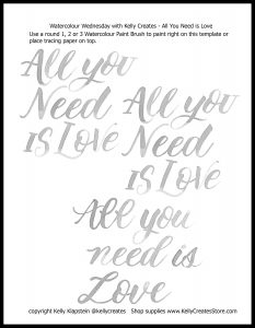 love lettering quote template free printable worksheet www.kellycreates.ca