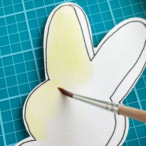 spring easter bunny banner diy peeps watercolor tutorial www.kellycreates.ca