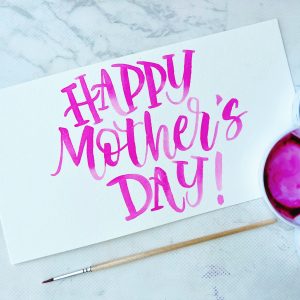 happy Mother's Day free printable lettering template practice worksheet download www.kellycreates.ca