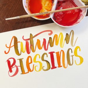 watercolor lettering hand lettering free printable template fall autumn www.kellycreates.ca