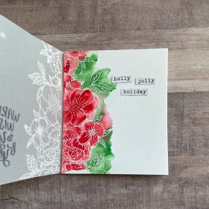 watercolor resist card diy card making technique with stamping and embossing tutorial www.kellycreates.ca