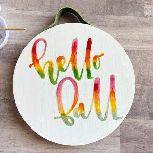 DIY fall home decor tutorial with watercolor and hand lettering www.kellycreates.ca