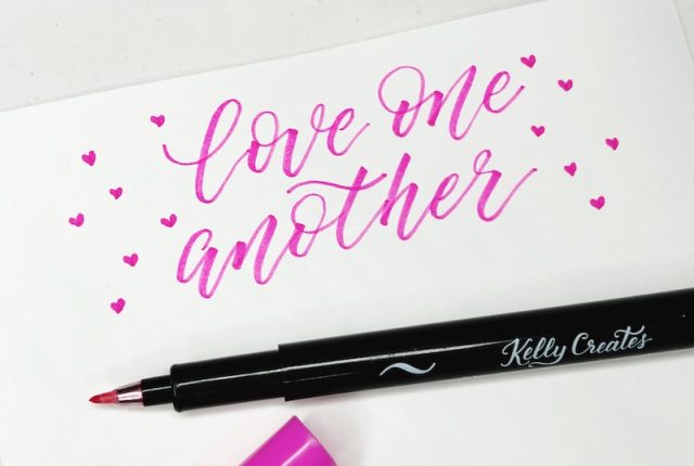 love one another practice quote free download worksheet template modern calligraphy www.kellycreates.ca