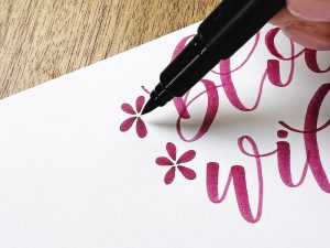 free printable worksheet tracing template modern calligraphy brush pen lettering www.kellycreates.ca