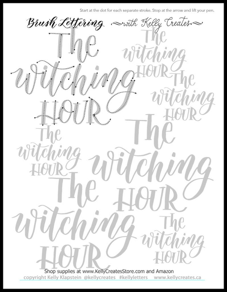 October Newsletter! A Free Printable Calligraphy Template For Halloween ...